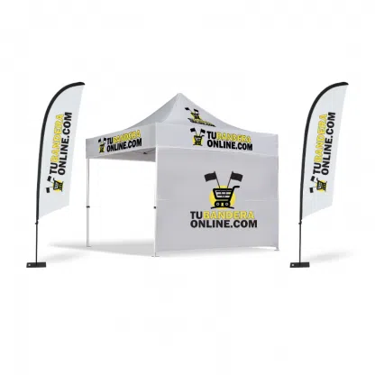 Pack FERIA (Carpa 3x3 + Pared + 2 Banderolas)