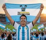 Bandera de argentina con tu logo