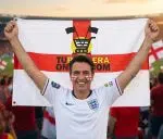 Bandera de england con tu logo