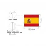 Bandera de españa con tu logo medidas