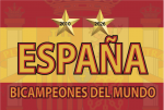 Bandera España Bicampeones del Mundo 2026 (150x100 cm) - Edición Limitada