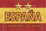 bandera bicampeones mundial 2026 españa 3