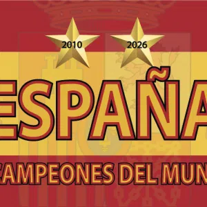 bandera bicampeones mundial 2026 españa 3