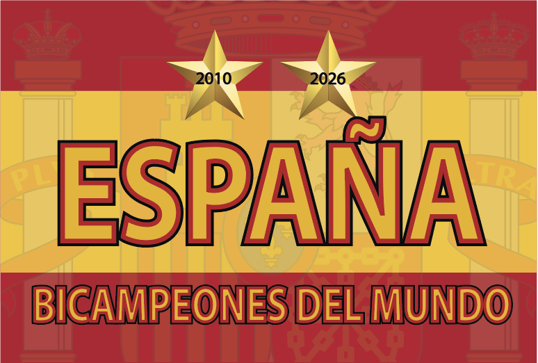 bandera bicampeones mundial 2026 españa 3 Bandera España Bicampeones del Mundo 2026 (150x100 cm) - Edición Limitada - Imagen 1